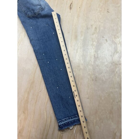 The Great. The Fellow Rhinestone Studded Jeans Sz 24 Crystal Festival Party EUC - Picture 2 of 10